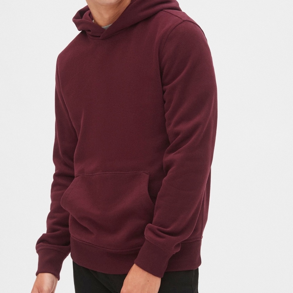Unisex Maroon Fleece Hoodie